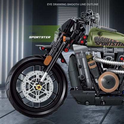 MOC Motorcycle Building Blocks Kit – Davidson Sportster 1:8 Scale