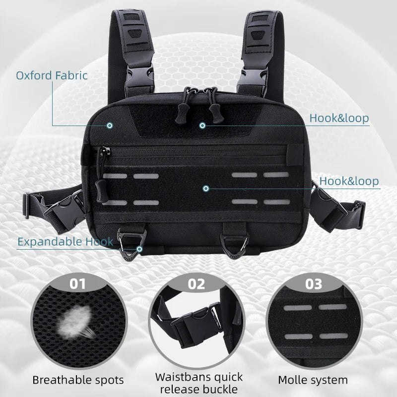 Tactical Chest Rig Bag – Outdoor Hiking & Cycling Vest Pack