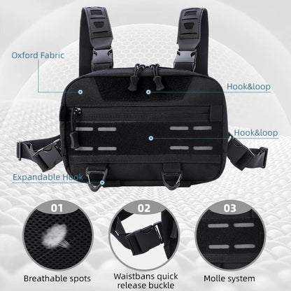 Tactical Chest Rig Bag – Outdoor Hiking & Cycling Vest Pack