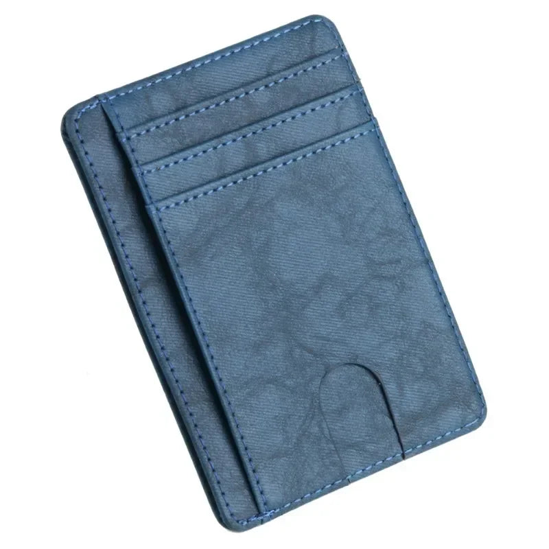 RFID Blocking Slim Wallet – Minimalist Leather Card Holder for Men