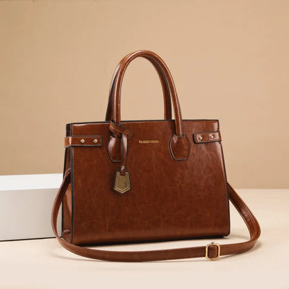 Luxury Leather Tote Bag for Women – Designer Shoulder Handbag