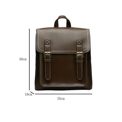 Vintage PU Leather Backpack for Women – Shoulder Bag