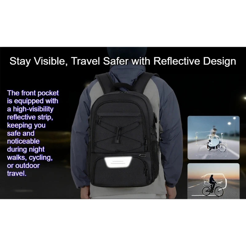35L Sports Gym Backpack with Laptop Compartment & Shoe Pocket
