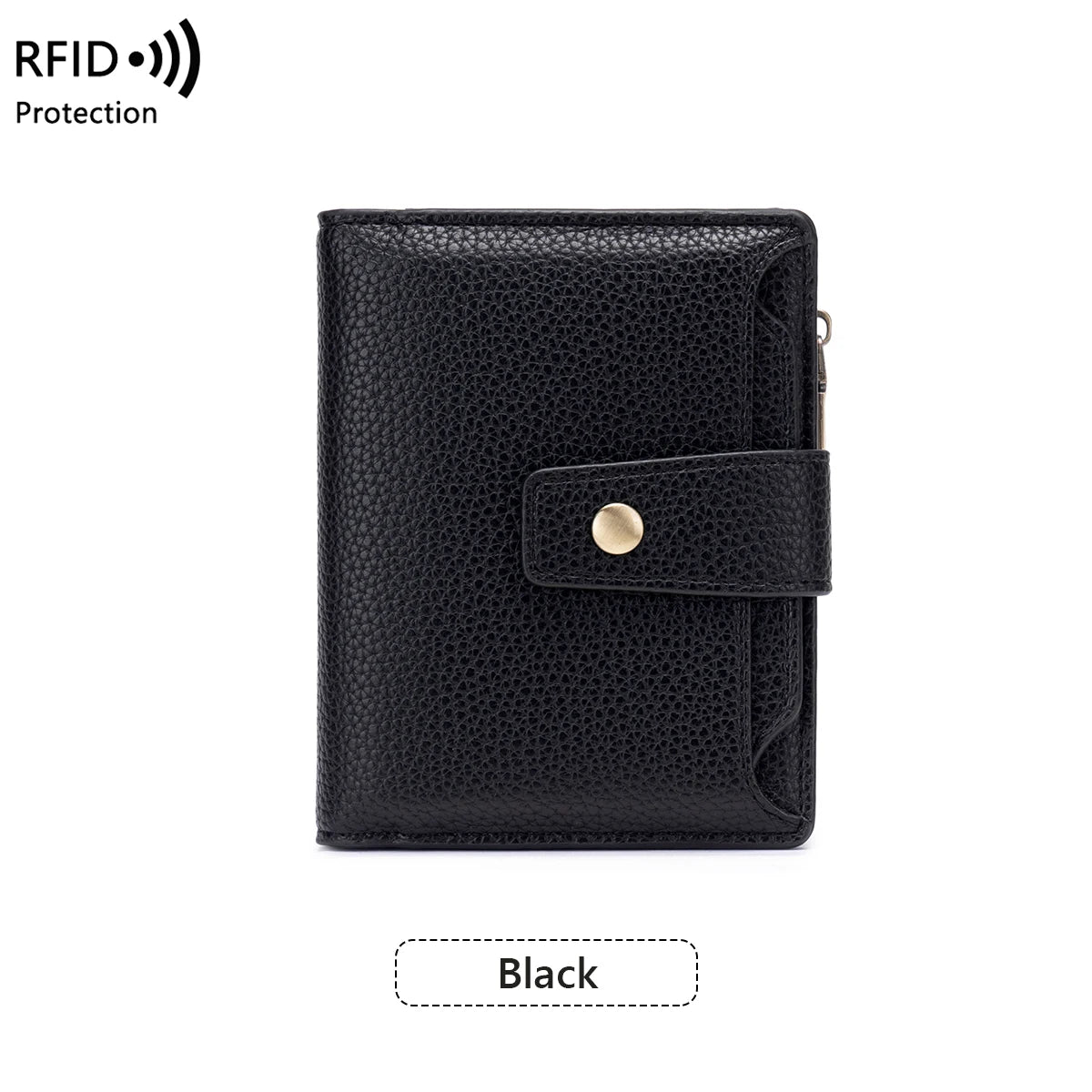 RFID Blocking Women's Short Wallet with Large Capacity