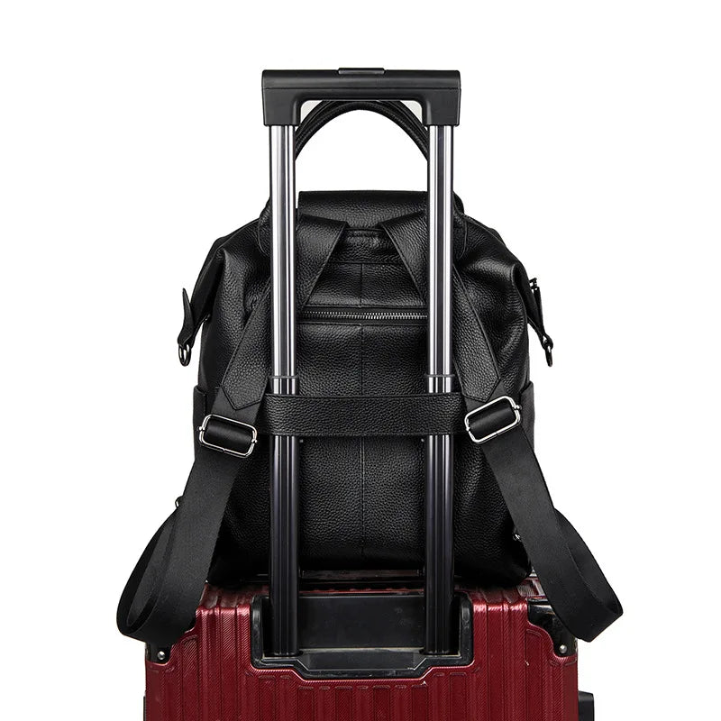 Genuine Leather Women Backpack – Luxury Designer Style