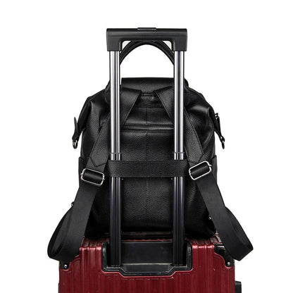 Genuine Leather Women Backpack – Luxury Designer Style