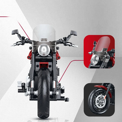 MOC Motorcycle Building Block Set – 1:8 Scale Technical Brick Model