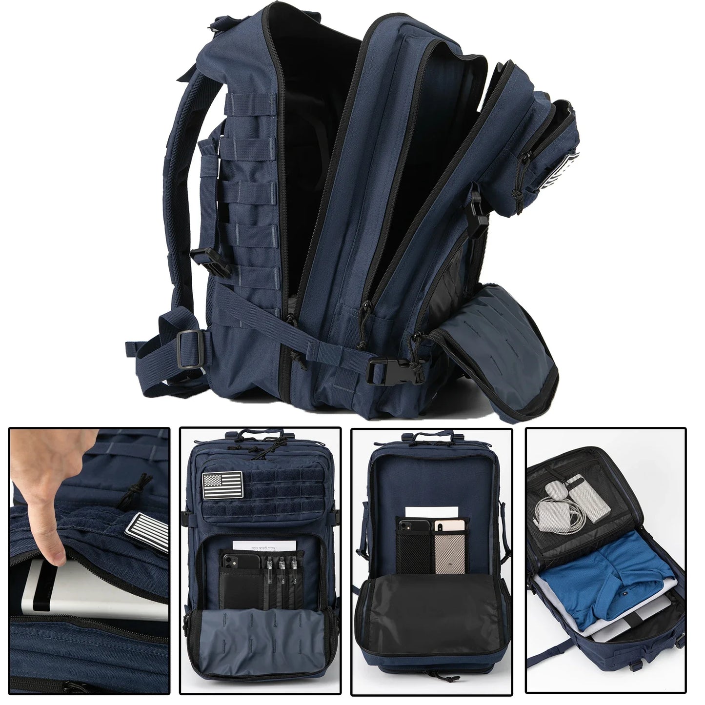 45L Tactical Backpack – Large MOLLE Assault Pack