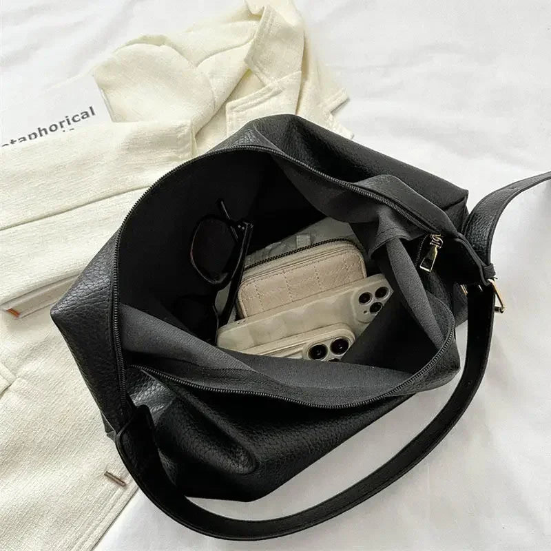 Women's Large Leather Tote Bag – Shoulder & Messenger Handbag