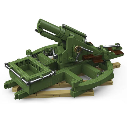 WWII Artillery Cannon Building Blocks Set