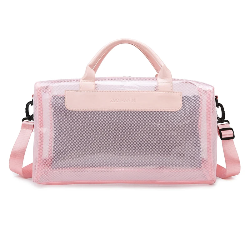Waterproof Transparent Mesh Duffle Bag for Gym & Travel