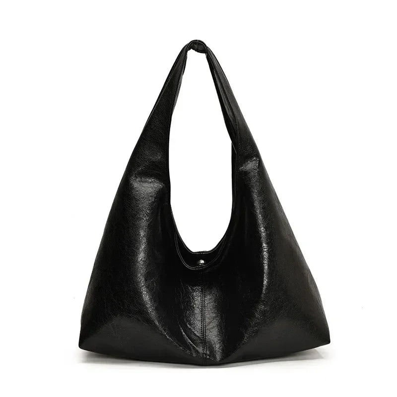 Large Capacity PU Leather Hobo Shoulder Bag for Women