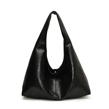 Large Capacity PU Leather Hobo Shoulder Bag for Women