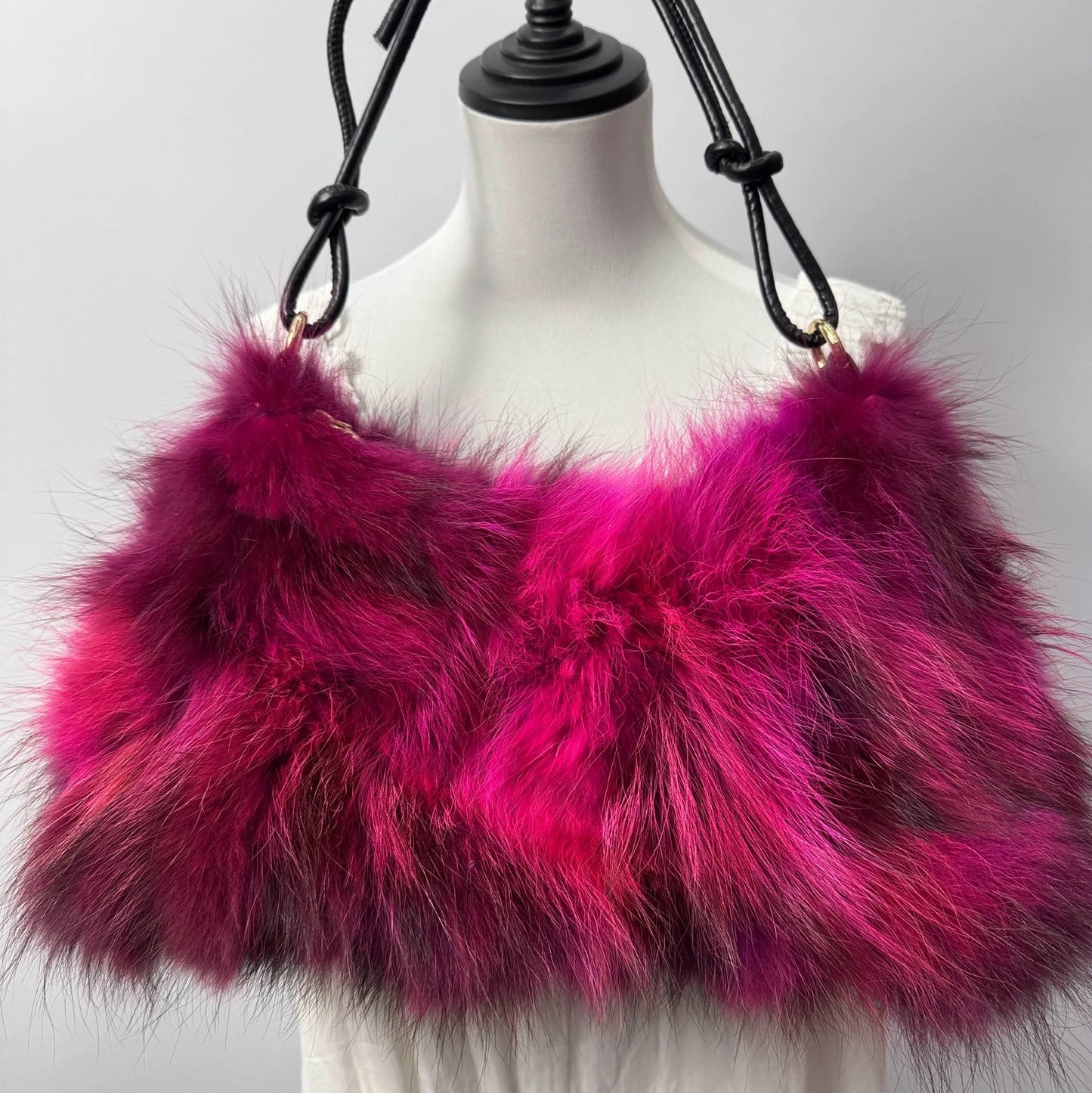 Luxury Europe America Women Real Fox Fur Bag Messenger Chain Shoulder Ladies Tote Handbag Crossbody