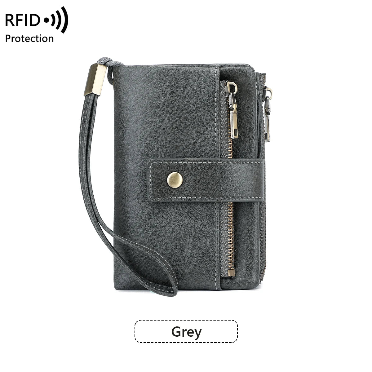 RFID Blocking Women's Trifold Wallet – Large Capacity Leather Purse
