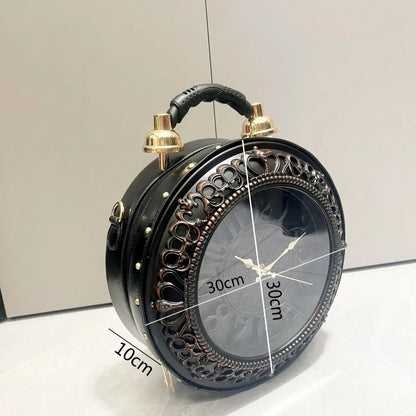 Luxury Designer Purses Handbags Vintage Simulated Clock Design Shoulder Crossbody Bags Funny Women S