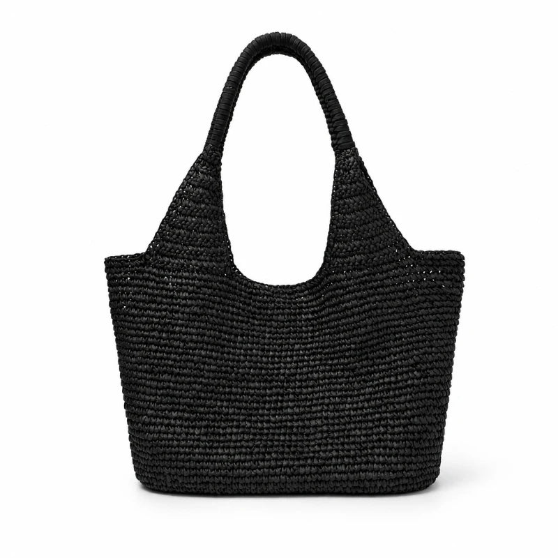 Straw Tote Bag – Handmade Woven Beach Bag for Women