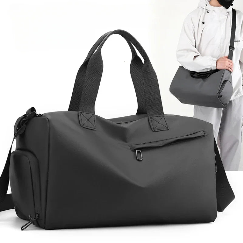 Zipper Large Capacity Oxford Travel Bags Solid Fitness Thickened Fabric Waterproof Luggage Sports