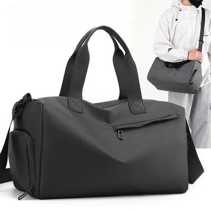 Zipper Large Capacity Oxford Travel Bags Solid Fitness Thickened Fabric Waterproof Luggage Sports