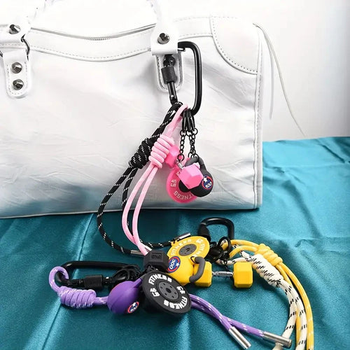 Mini Kettlebell Fitness Keychain Bag Charm