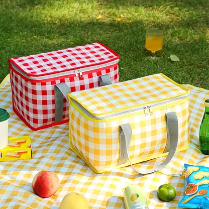 Insulated Picnic Cooler Bag – Large Capacity Foldable Lunch Tote