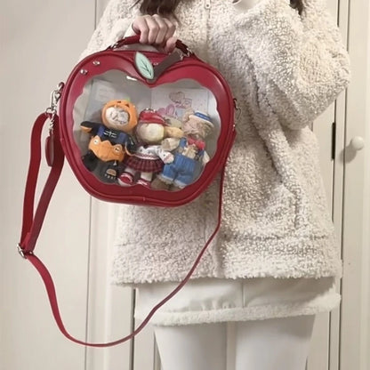 Apple Shape Ita Bag – Cute Y2K Crossbody Handbag for Girls