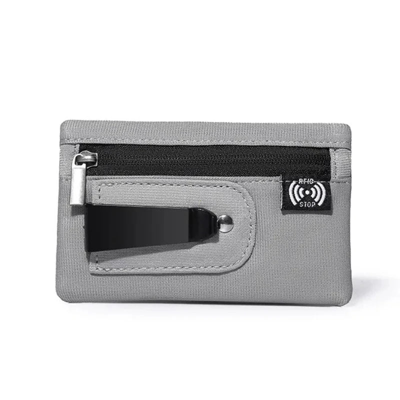 RFID Blocking Slim Wallet – Tactical Nylon Zipper Card Holder
