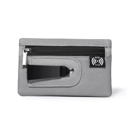 RFID Blocking Slim Wallet – Tactical Nylon Zipper Card Holder
