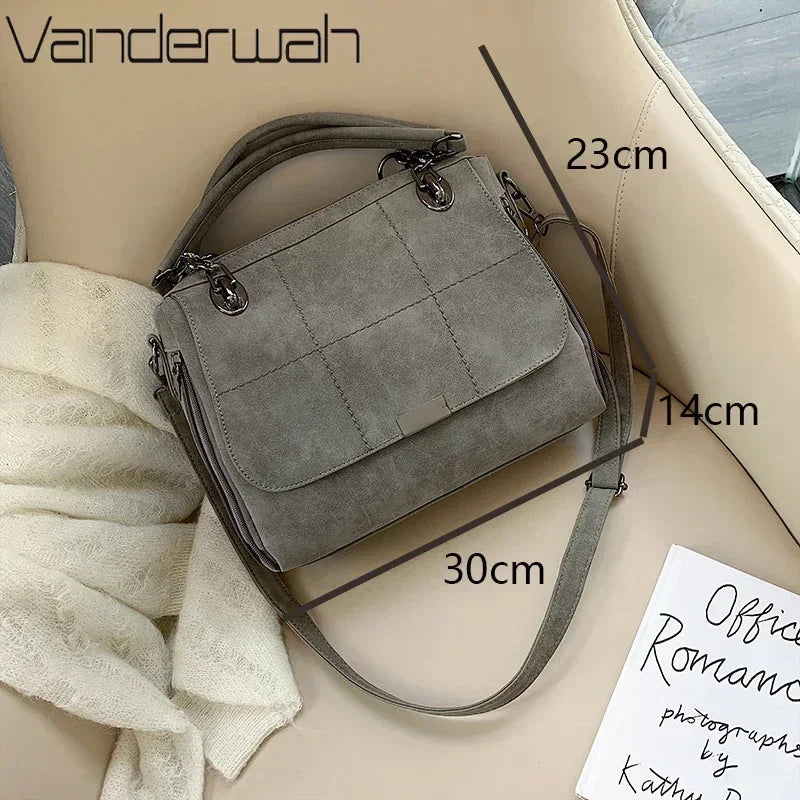 Luxury Soft Leather Crossbody Handbag for Women