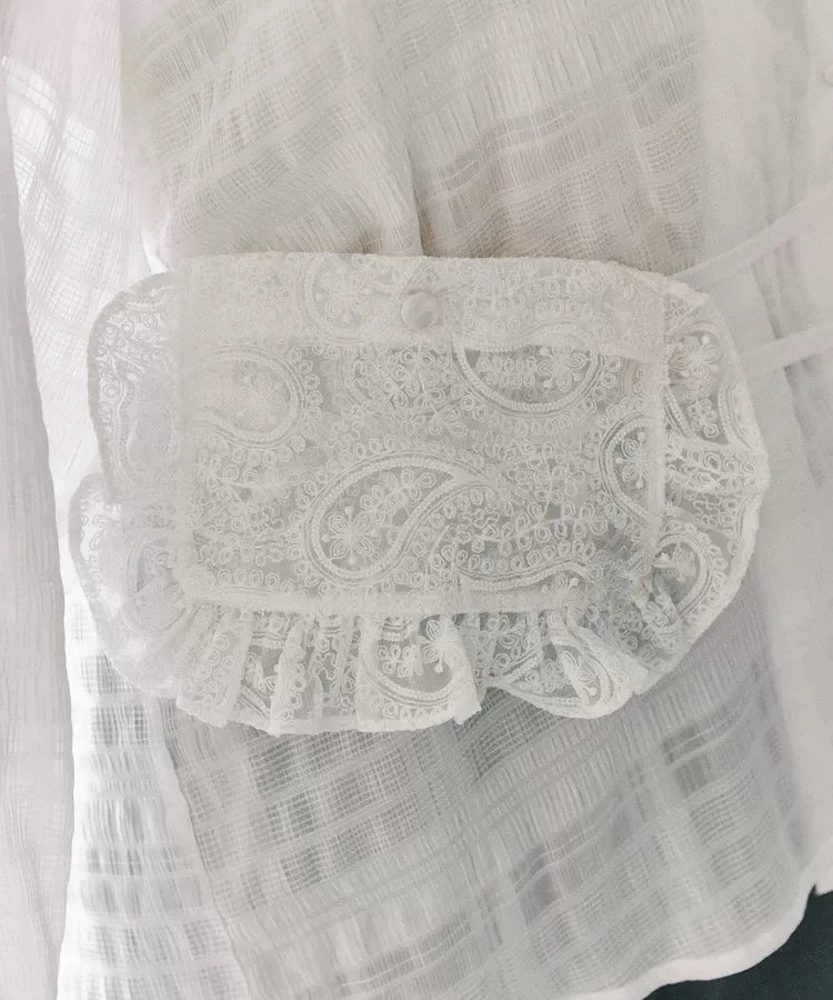Ruffle Lace Fanny Pack – Y2K Aesthetic Waist Bag