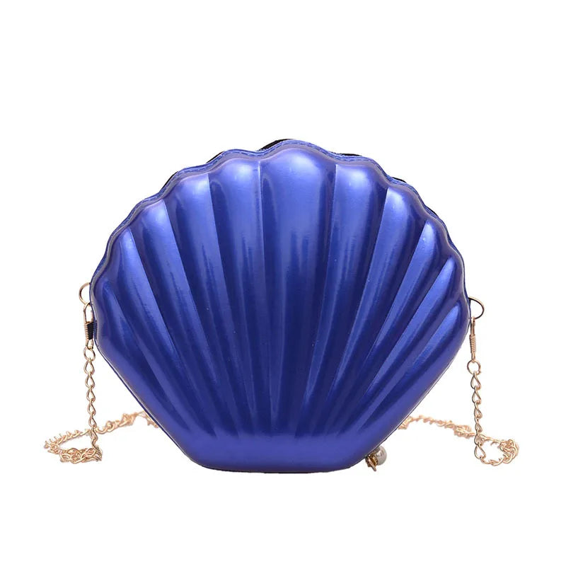 Shell Shape Crossbody Bag with Chain Strap for Women
