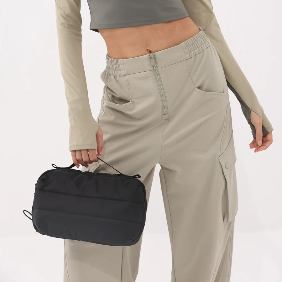 Casual Quilted Padded Square Shoulder Bags Creative Can Hold Kettle Outdoor Crossbody Bag