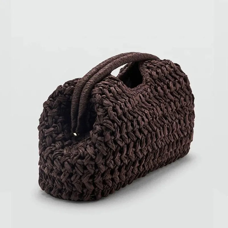 Woven Raffia Handbag – Women's Straw Shoulder Bag
