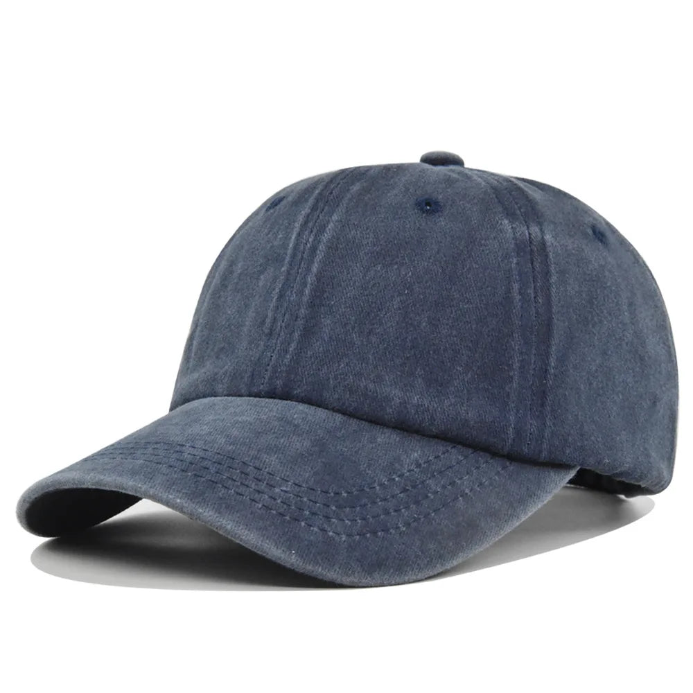 Solid Color Washed Cotton Baseball Cap – Unisex Dad Hat