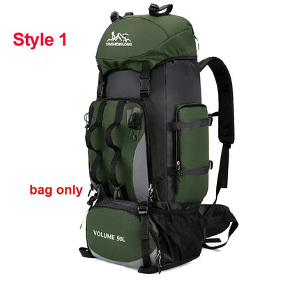 90L Hiking Backpack – Waterproof Large Capacity Trekking Rucksack