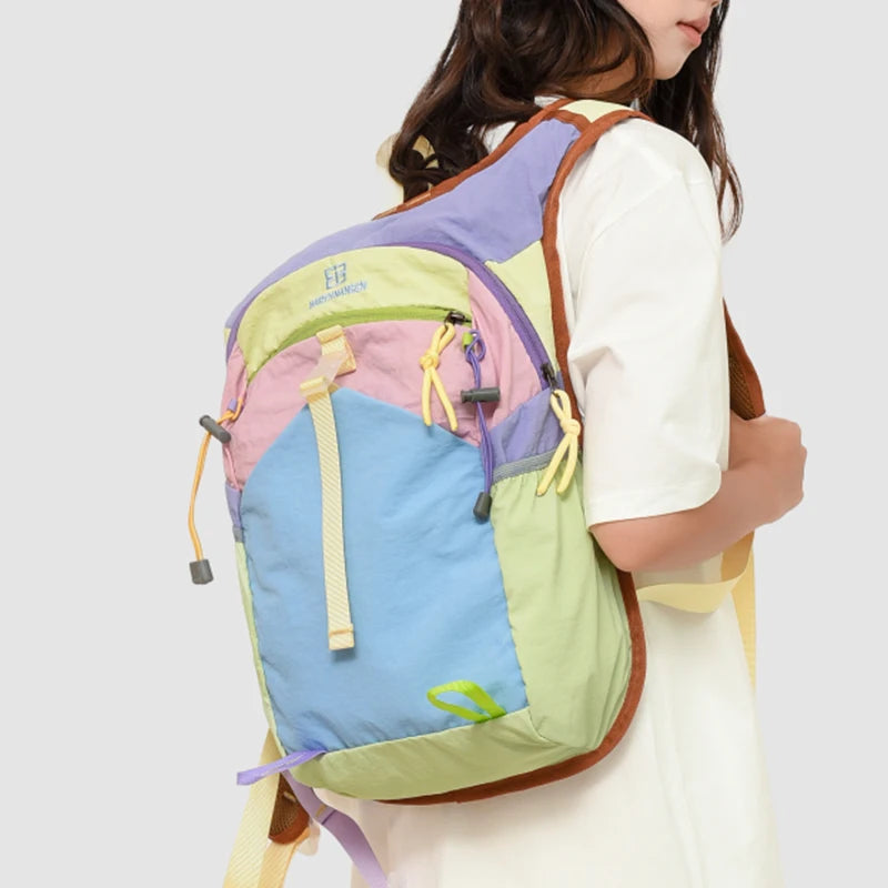 Lightweight Colorblock Backpack for Travel & Daily Use