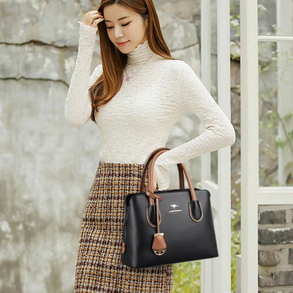 Leather Luxury Tote Bag Women Large Capacity Crossbody