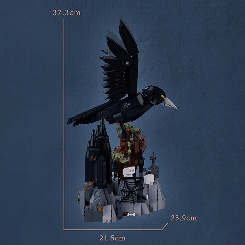 Lunar Raven Building Blocks Set – Dark Crow MOC Model