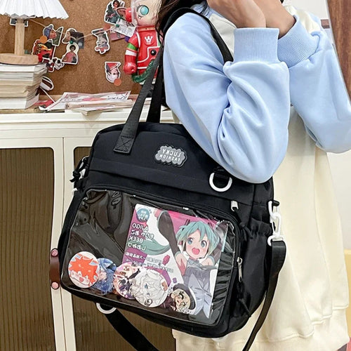 Nylon Ita Bag – Y2K Japanese Preppy Crossbody Shoulder Bag