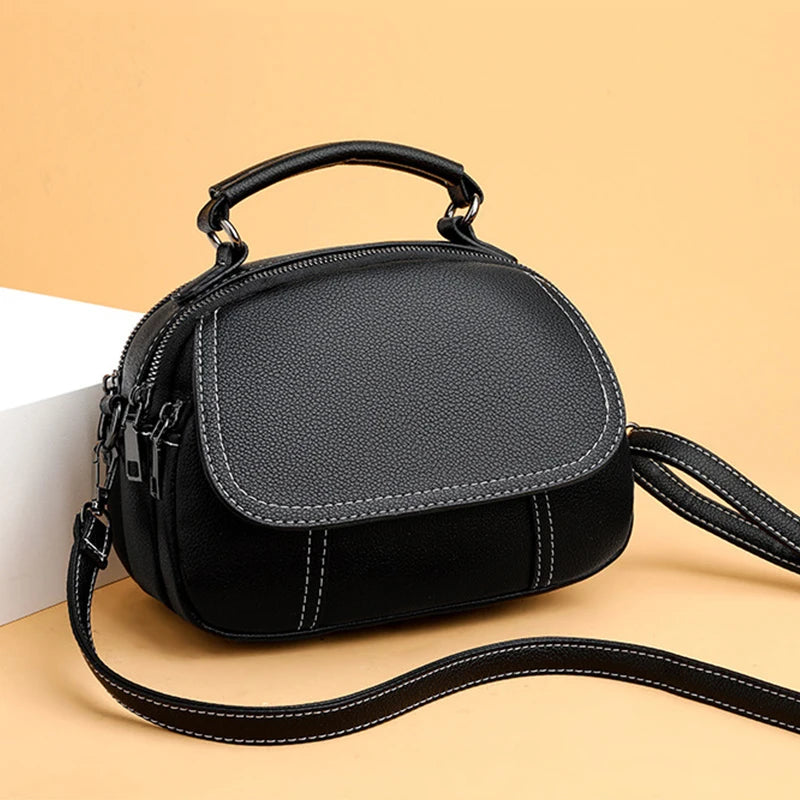 PU Leather Crossbody Bag for Women – Retro Shell Shoulder Bag