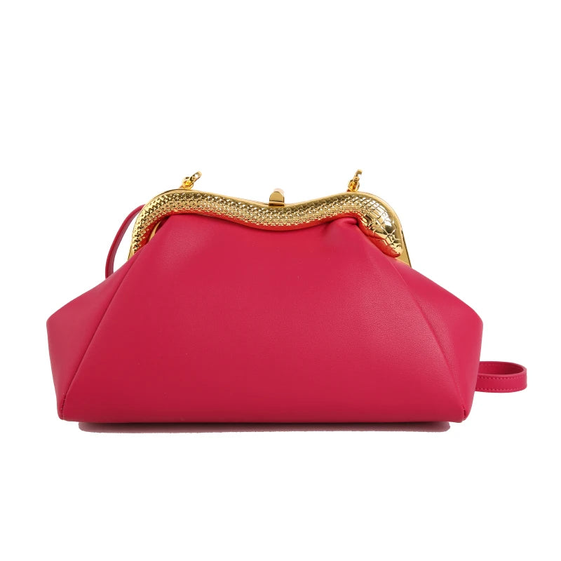 Luxury Evening Clutch Bag – Women's Elegant Chain Purse for Wedding & Party