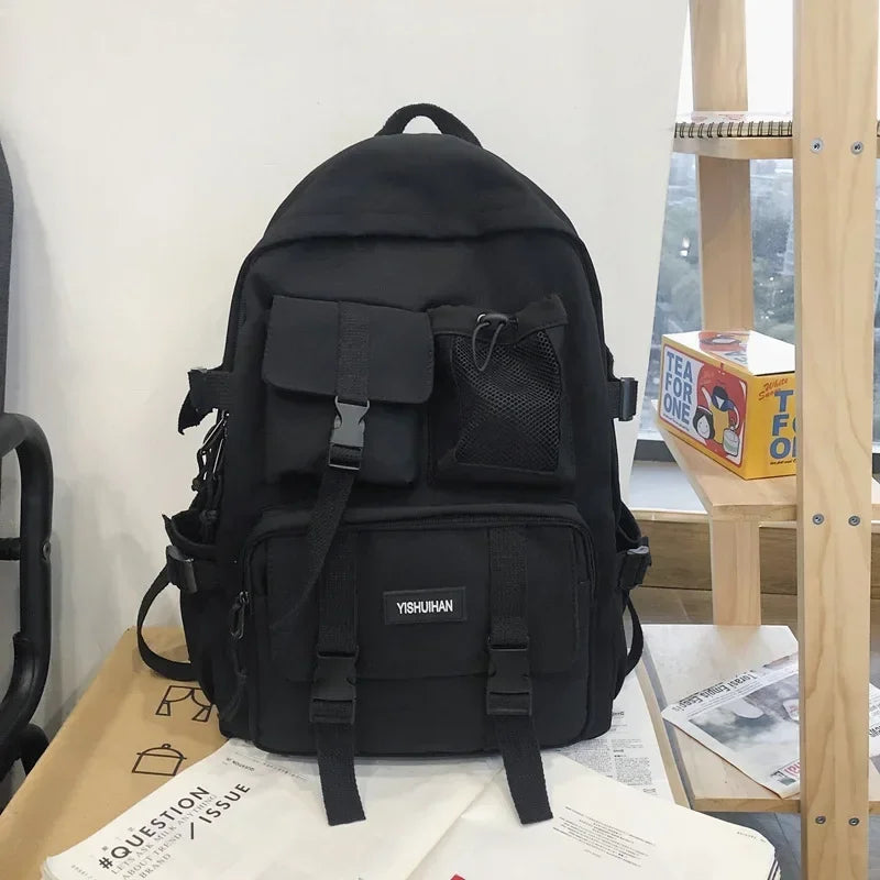 Canvas School Backpack – Laptop Bag for Teen Boys & Girls