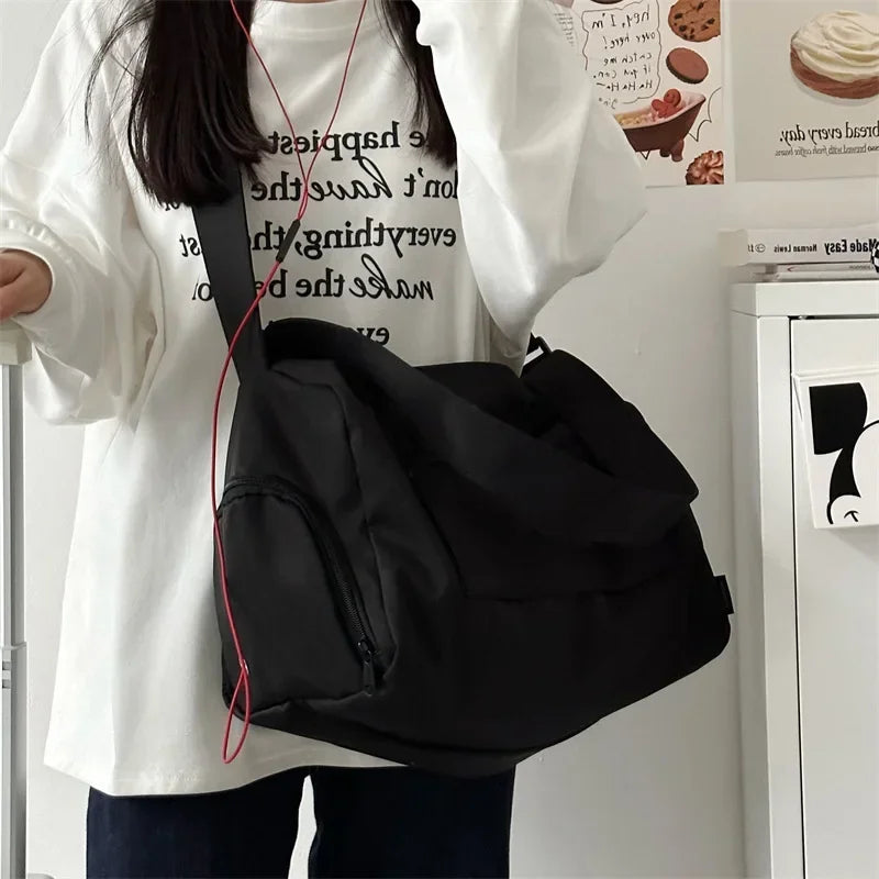 Canvas Crossbody Tote Bag for Women – Large Capacity Travel & Yoga Bag