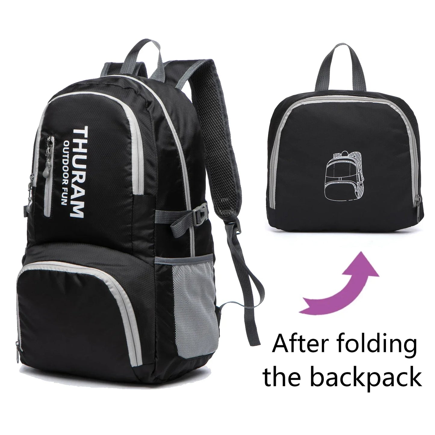 35L Waterproof Packable Backpack – Lightweight Foldable Daypack