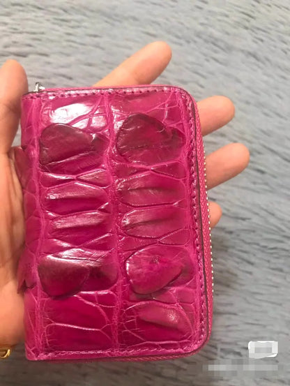 Genuine Crocodile Leather Multi-Slot Card Wallet for Women