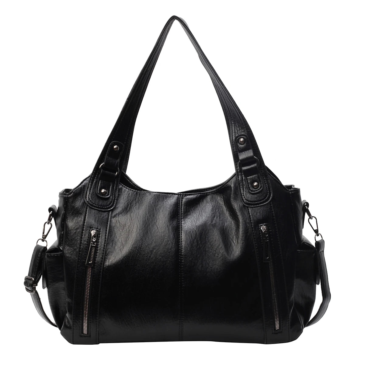 Large Capacity Women's Leather Tote Shoulder Bag
