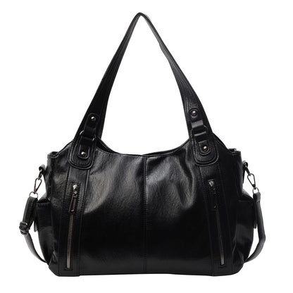 Large Capacity Women's Leather Tote Shoulder Bag