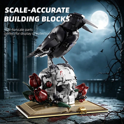 Gothic Crow & Skull MOC Building Blocks Set – 1358pcs