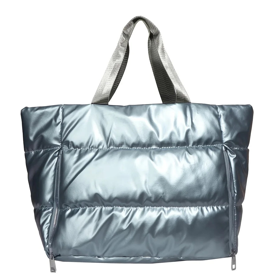 Quilted Tote Bag for Women – Waterproof Nylon Shoulder Bag