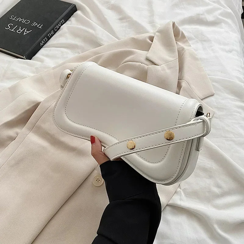 PU Leather Flap Crossbody Bag Women Luxury Shoulder Purse